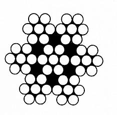 Трос средней жесткости, плетение 7 х 7 Трос средней жесткости, плетение 7 х 7