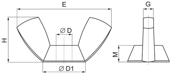 гайка din 315 чертеж гайка din 315 чертеж