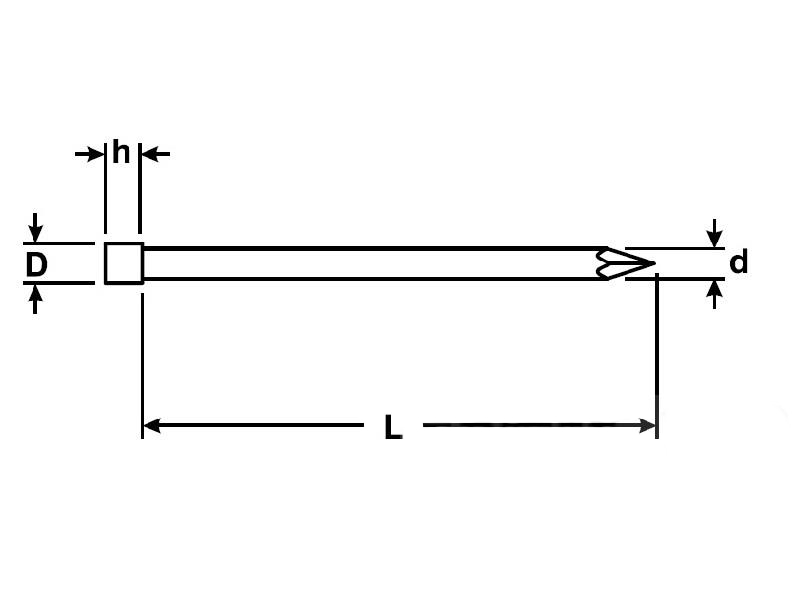 Гвоздь финишный оц. черт.7811-7035 Гвоздь финишный оц. черт.7811-7035