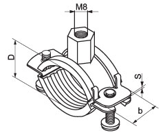 хомут трубный чертеж хомут трубный чертеж