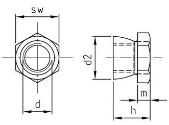 Гайка антивандальная Арт. 9150 А2 Гайка антивандальная Арт. 9150 А2