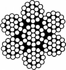 Схема троса мягкого, плетение 7Х19 ART 8382 Схема троса мягкого, плетение 7Х19 ART 8382