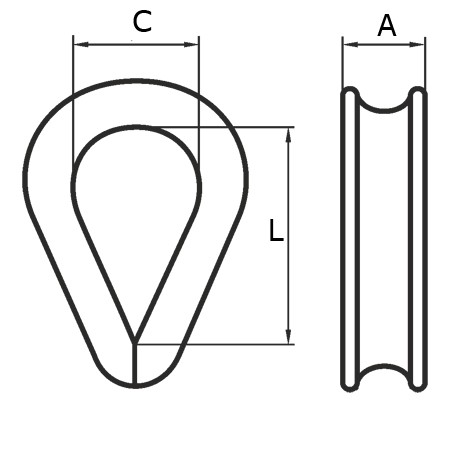 Коуш для стальных канатов Коуш для стальных канатов